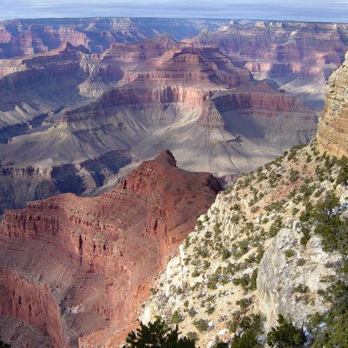 A view from near Mohave Point on the West Rim Drive. Grand Canyon National Park.